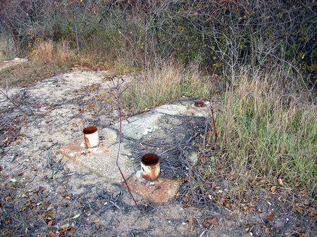 North Drive-In Theatre - Screen Foundation - Photo From Water Winter Wonderland (newer photo)
